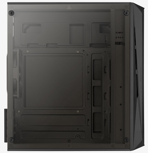 Aerocool Cs-107-A-BK-v1 (mATX, без БП, Window, USB3.0 x1, USB2.0 x1, 12cm black fan x1)
