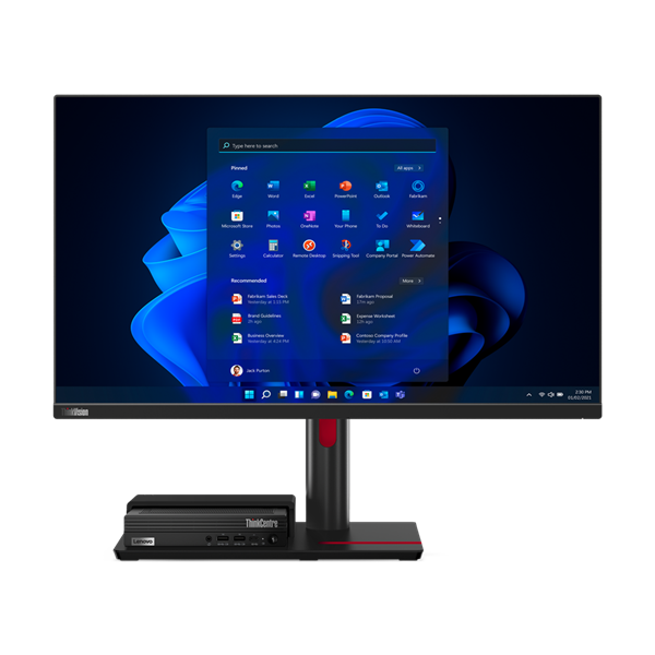 Lenovo ThinkCentre TIO Flex 27i 27" FHD(1920x1080) IPS AG, 6ms, 300cd, 1000:1, 4x USB 3.2 Gen 1 (1x BC), 1x USB-B 3.2 Gen 1, 1x HDMI 1.4, 1x DP 1.2, 1 x VGA, Tilt, Height Adjust TIO Flex Stand, 1Y