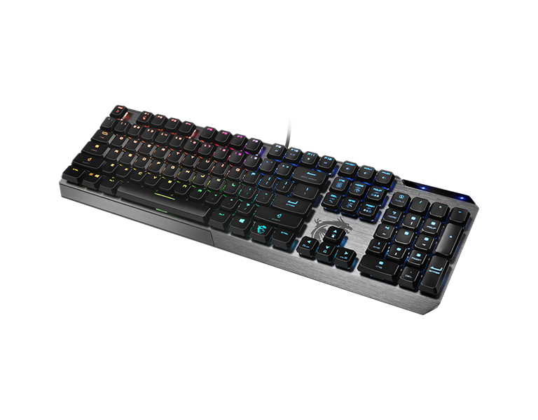 Gaming Keyboard MSI VIGOR GK50 LOW PROFILE, Wired, Mechanical, with Kailh Low Profile Tactile Keys, Floating Key Design, RGB, Black
