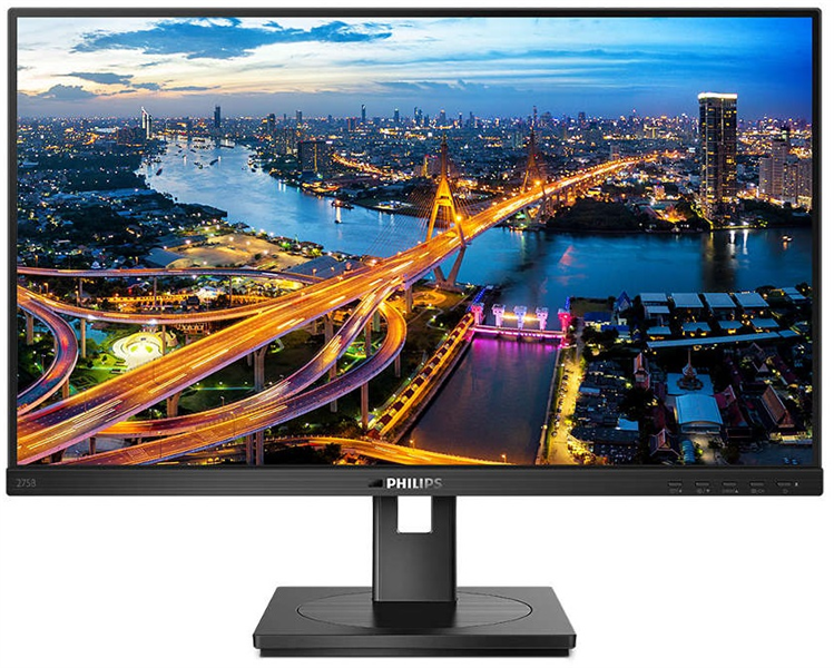 27" Philips 275B1 2560x1440, WLED, 16:9, IPS, 350cd, 1000:1, 50M:1, 4ms, 178/178, DVI, HDMI, DP, USB-B, 3xUSB 3.2, 75Hz, Speakers, HAS, Pivot, Tilt, Swivel, Внутр, VESA, Black, 3y