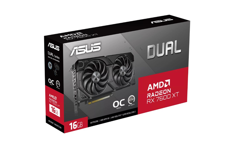 ASUS DUAL-RX7600XT-O16G//RX7600XT,HDMI,DP*3,16G,D6; 90YV0K21-M0NA00