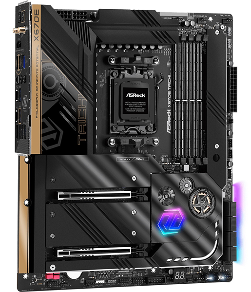 ASROCK X670E TAICHI, AM5, X670, 4*DDR5, 4*SATA, 4*M.2, 8*USB 3.2, 2*Type-C, 2*PCIx16, 1*M.2 (Key E), HDMI, ATX