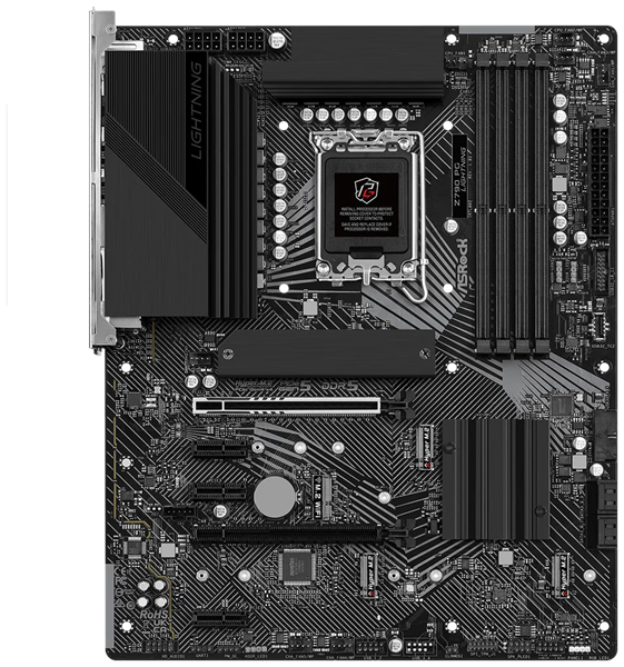 ASROCK Z790 PG LIGHTNING, LGA1700, Z790, 4*DDR5, 4*SATA, 4*M.2, 6*USB 3.2, 1*USB 2.0, Type-C, 5*PCIx16, 1xM.2 (Key E), HDMI, ATX