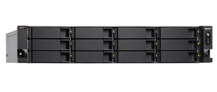 QNAP ENTERPRISE 2U/18bay QC 2,6GhzCPU/32Gb(up128)/upto 274HDD with TL-R1620Sep/SATA(3,5" 2,5")/2xUSB/3xExp.slot/4x2,5Gb 2x10Gb(SFP+)/iSCSI/2xPS/no rail(RAIL-B02)/5YW TS-h1886XU-RP-R2-D1622-32G-EU-RU