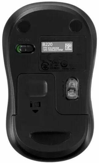Logitech Wireless Mouse B220, Silent, Black, CN, [910-004881/910-005553]
