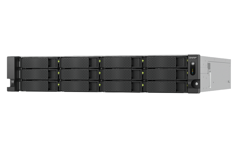 QNAP ENTERPRISE 2U/12bay 8C 5,3GhzCPU/32Gb(up128)/upto 108HDD with TL-R1620Sep/SATA(3,5" 2,5")/2xUSB3.2/3xExp.slot/2x2.5GbE 2X10Gb(BASE-T)/iSCSI/2xPS/no rail(RAIL-B02)/5YW TS-h1277AXU-RP-R7-32G-EU-RU