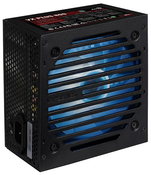 Aerocool VX Plus 800 RGB 800W, ATX v2.3, RGB Fan 12cm, 500mm cable, Retail
