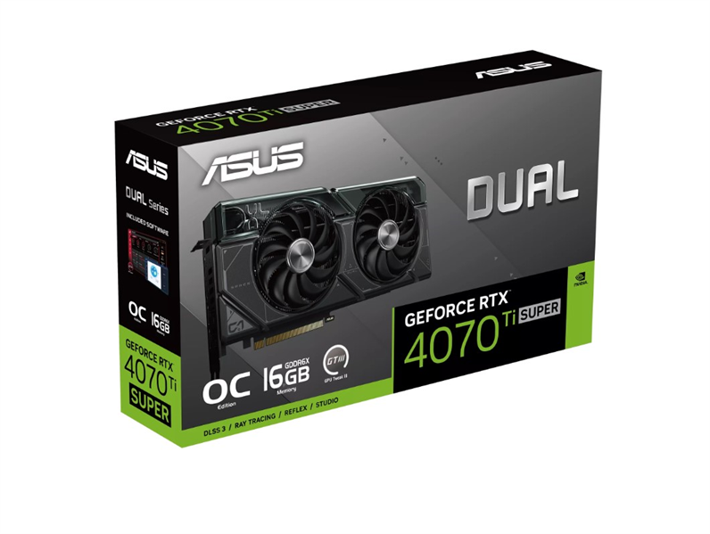 ASUS DUAL-RTX4070TIS-O16G//RTX4070TIS HDMI*1 DP*3 16G D6X; 90YV0KF3-M0NA00