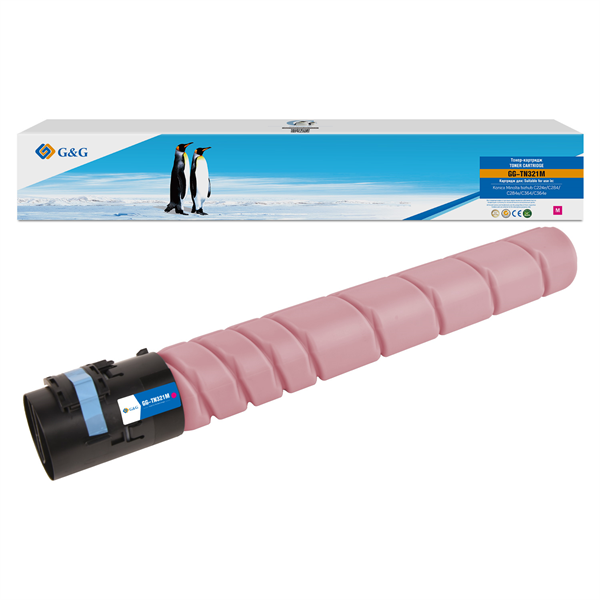 G&G toner-cartridge for Konica Minolta bizhub C224e/C284/C284e/C364/C364e magenta without chip 25000 pages TN-321M A33K350 гарантия 36 мес.