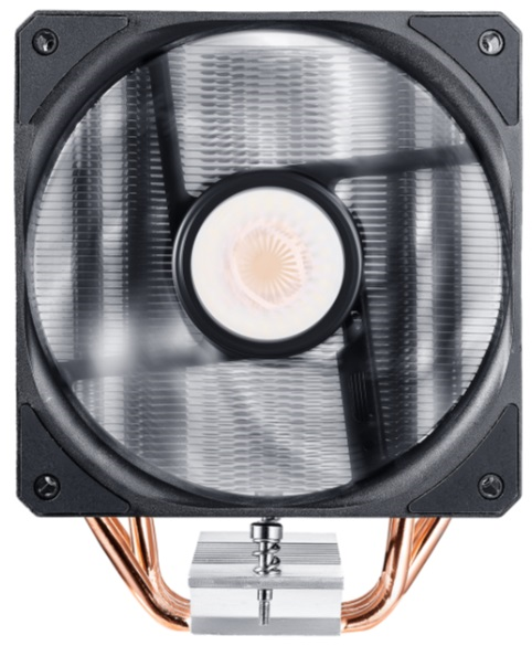 Cooler Master Hyper 212 EVO V2 with 1700 (150W, 4-pin, 154mm, tower, Al/Cu, fans: 1x120mm/62CFM/27dBA/1800rpm, 2066/2011-v3/2011/1700/1200/115x/AM4/AM3+/AM3/AM2+/ AM2/FM2+/FM2/FM1)
