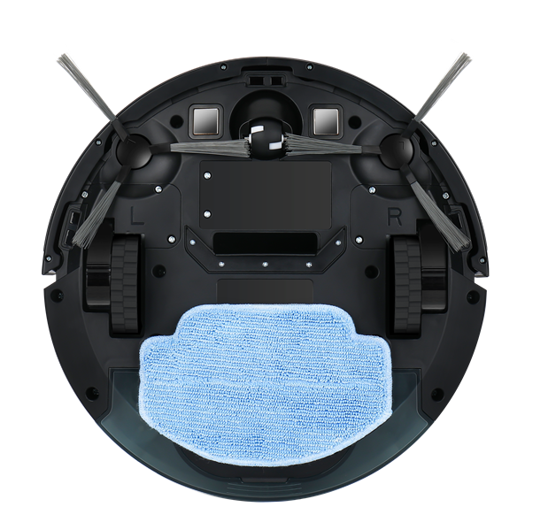 Robot vacuum IRBIS Bean 0121, 2600 mAh, 28W, black. Included:charging station, power adapter, remote, AAA batteries - 2, nozzle and cloth for wet, water tank, dust collector, brushes - 2, fitler - 4