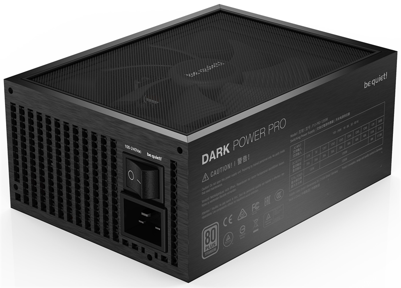 be quiet! DARK POWER PRO 12 1200W / ATX 2.51, active PFC, 80 Plus Titanium, 135mm fan, full modular / BN311