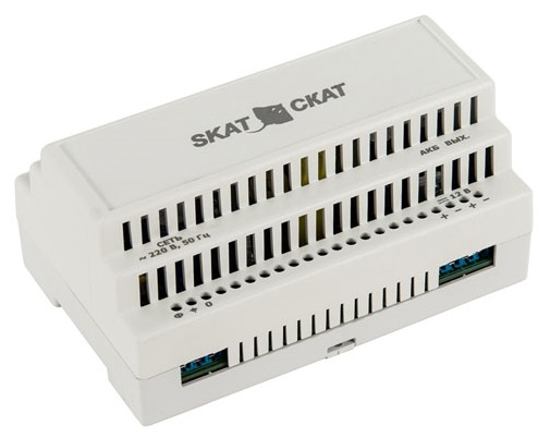 (586) Бастион SKAT-12-6.0 DIN (СКАТ ИБП-12/6-DIN) источник питания 12В 6А пластиковый корпус под DIN рейку 35 мм
