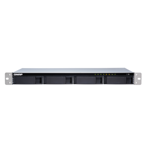 QNAP CHANNEL 1U/4bay QC 1,7GhzCPU/2Gb(upto8Gb)/upto 16HDD with TL-R1200C-RP/SATA(3,5" 2,5")/ 4xUSB3.2/2x1GbE 1x10GbE(SFP+)/iSCSI/1xPS/no rail(RAIL-B02)/2YW TS-431XEU-2G-EU-RU