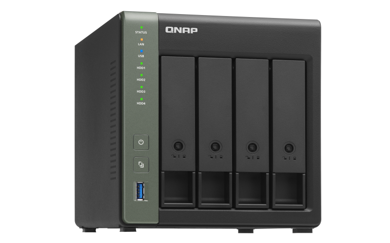 QNAP SMB QC 1,7GhzCPU/4Gb(upto 8Gb)/upto 4HDD, upto 12 with TR-004/SATA(3,5'' 2,5")/ 3xUSB3.2/1x1GbE 1x2,5GbE 1x10GbE(SFP+)/iSCSI/1xPS/3YW TS-431X3-4G-EU-RU