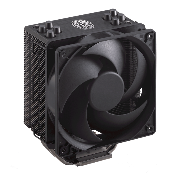 Cooler Master Hyper 212 Black Edition (150W, 4-pin, 158.8mm, tower, Al/Cu, fans: 1x120mm/42CFM/26dBA/2000rpm, 2066/2011-v3/2011/1700/1366/1200/115x/AM4/ AM3+/AM3/AM2+/AM2/FM2+/FM2/FM1)