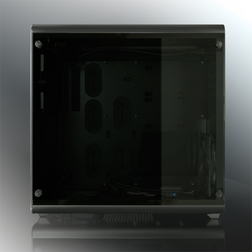 Raijintek THETIS BLACK WINDOW (Aluminum, ATX; 3.0mm Tempered glass side panel; 120x120x25 O-type LED fan pre-installed at rear; 2*USB3.0; Supports 3.5 HDD *2 + 2.5 SSD *2 ; 7 PCI slots; Rubber feet de