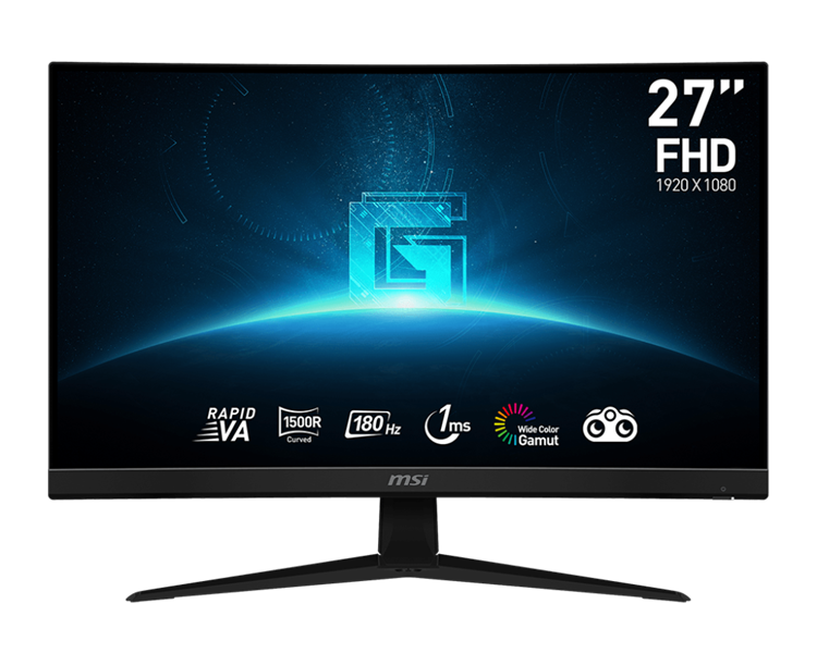 MSI G27C4 E3 27" 16:9 FHD(1920x1080) VA Curve 1500R,1ms(MPRT), 3000:1, 100M:1, 25nit, 178/178, 2xHDMI 2.0b, DP 1.2a, Tilt, VESA,180Hz,Black,1y w-ty