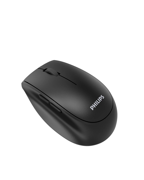 Philips Беспроводная Мышь SPK7627, 2,4 GHz, Bluetooth 3.0/5.0, 5 кноп., 1600dpi, Аккамулятор, Чёрный