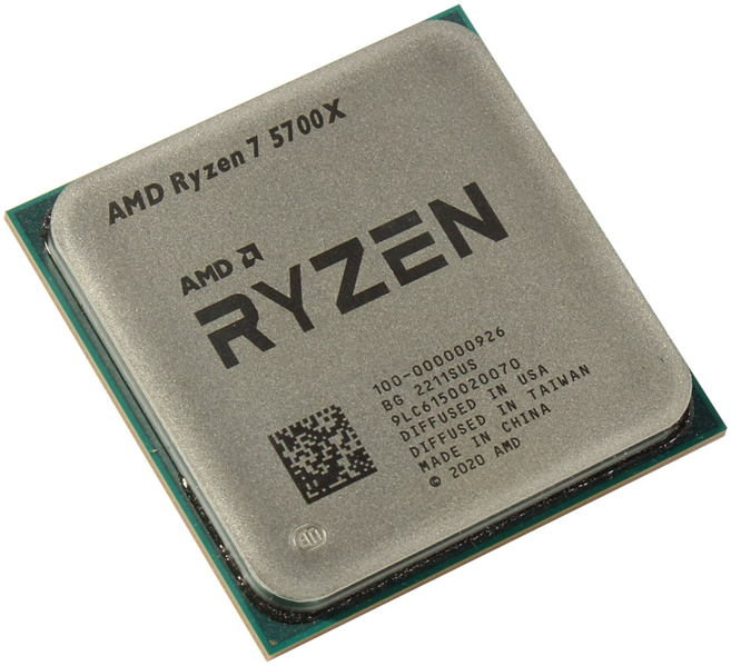 CPU AMD Ryzen 7 5700X, 8/16, 3.4-4.6GHz, 512KB/4MB/32MB, AM4, 65W, OEM, 1 year