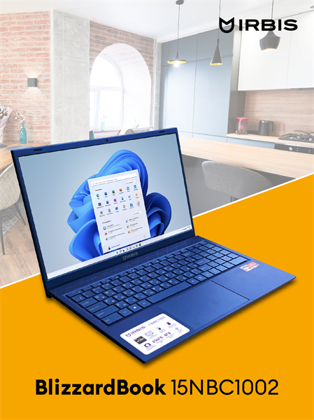 IRBIS Blizzard 15NBC1002 15.6" Core i3-1115G4, 15.6"LCD 1920*1080 IPS , 16+256GB SSD, AC wifi, camera: 2MP, 5000mha battery, metal case, backlight keyboard, type-c, No OS
