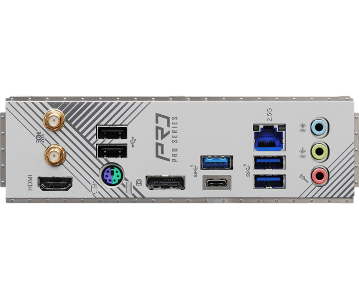 ASROCK B760M PRO RS/D4 WIFI, LGA1700, B760, 4*DDR4, 4*SATA, 2*M.2, 3*USB 3.2, 2*USB 2.0, Type-C, 2*PCIx16, 1*PCIx1, 1*M.2 (Key E), HDMI+DP, mATX