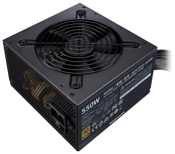 Cooler Master MWE Bronze, 550W, ATX, 120mm, 6xSATA, 2xPCI-E(6+2), APFC, 80+ Bronze